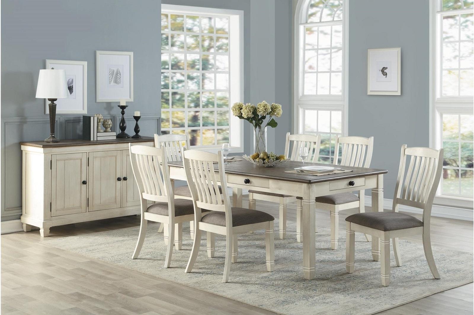 Granby Server in White & Brown 5627NW-40 - Furniture 4 Less Outlet (Salinas,CA)