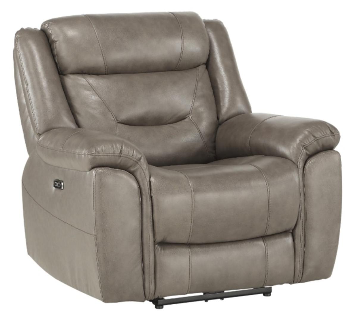 Danio Power Double Reclining Chair with Power Headrests in Brownish Gray 9528BRG-1PWH - Furniture 4 Less Outlet (Salinas,CA)