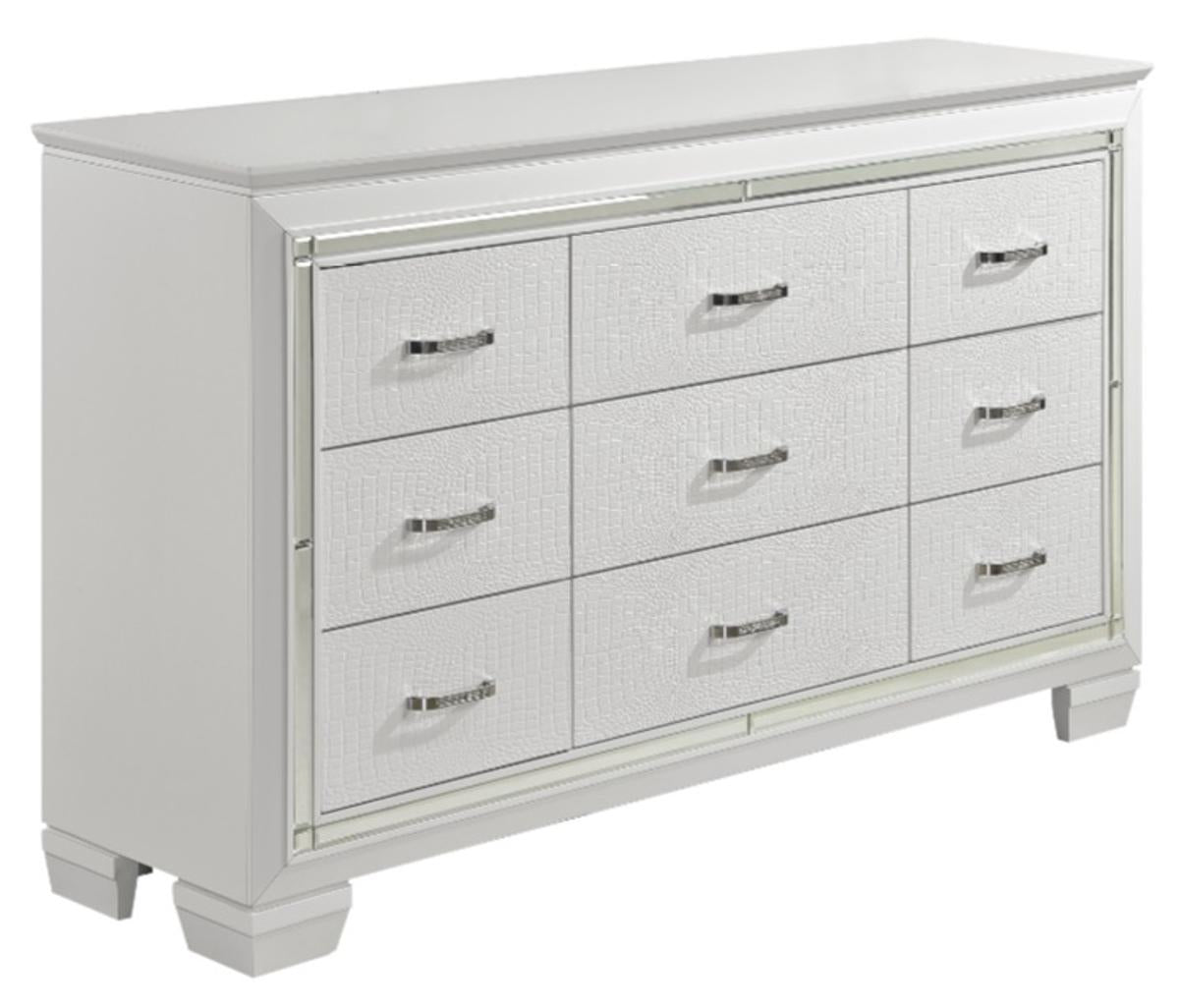 Allura Dresser in White 1916W-5 - Furniture 4 Less Outlet (Salinas,CA)