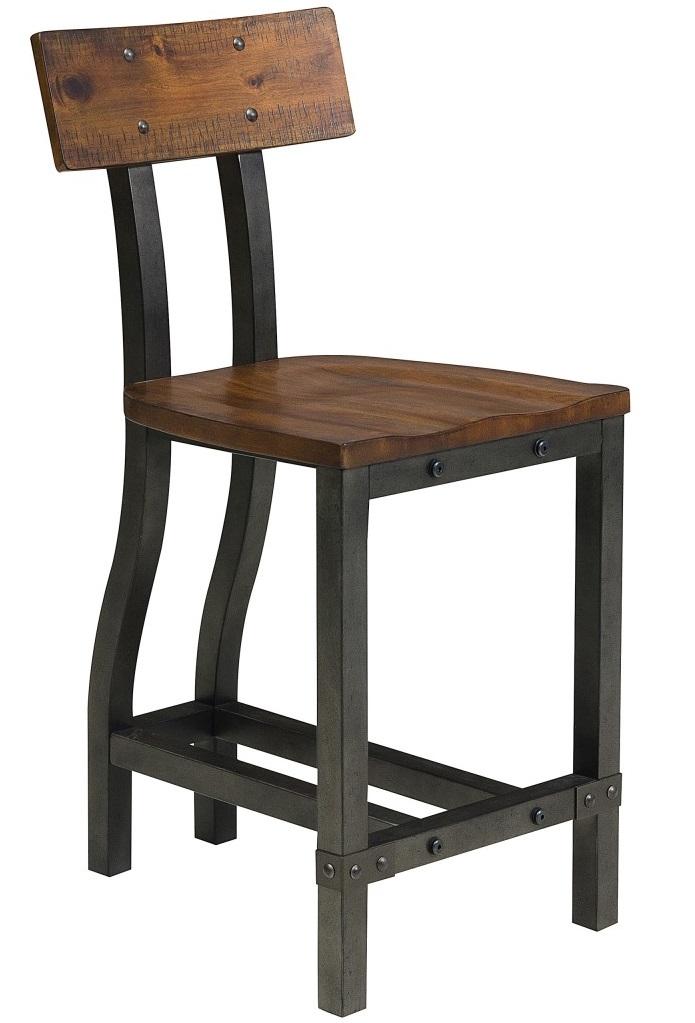 Holverson Counter Height Chair in Rustic Brown (Set of 2) - Furniture 4 Less Outlet (Salinas,CA)