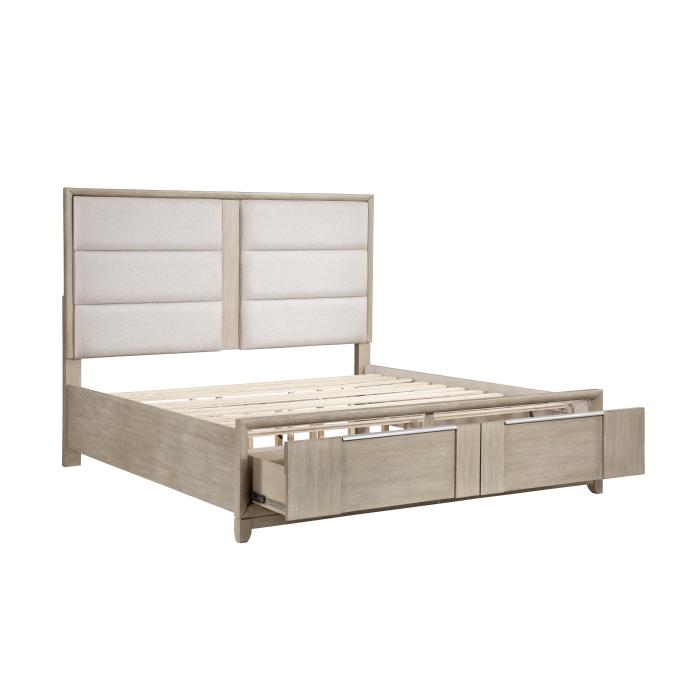 McKewen (3) California King Platform Bed with Footboard Storage - Furniture 4 Less Outlet (Salinas,CA)