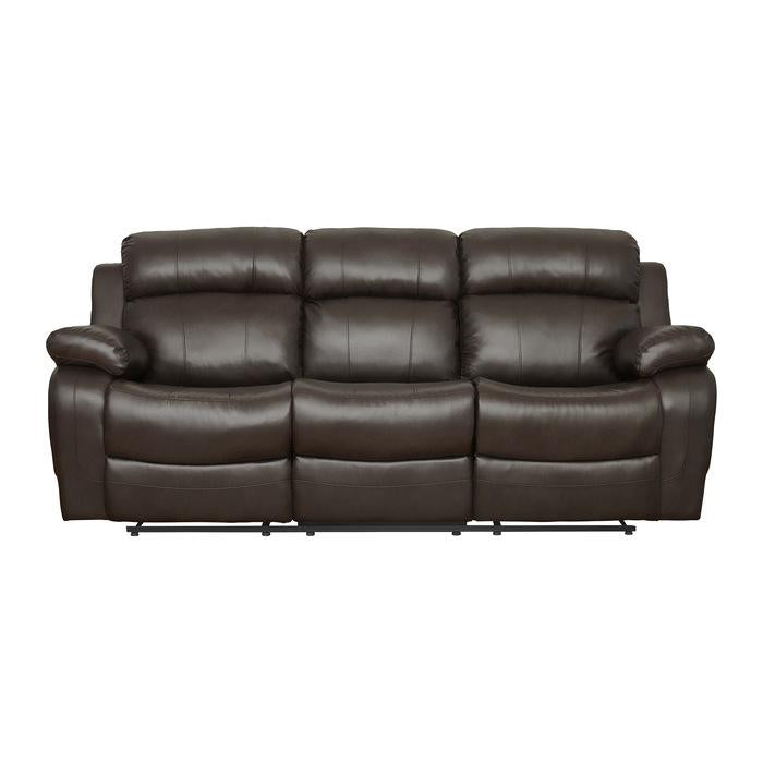 Marille Double Reclining Sofa in Brown - Furniture 4 Less Outlet (Salinas,CA)