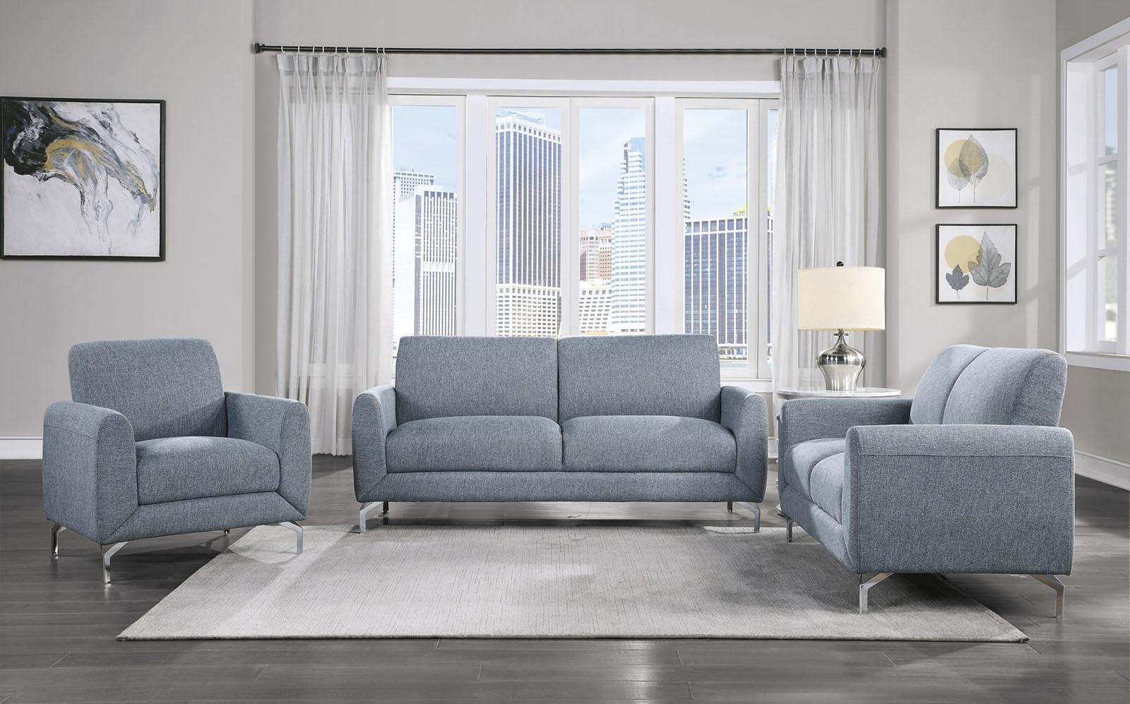 Venture Sofa in Blue - Furniture 4 Less Outlet (Salinas,CA)