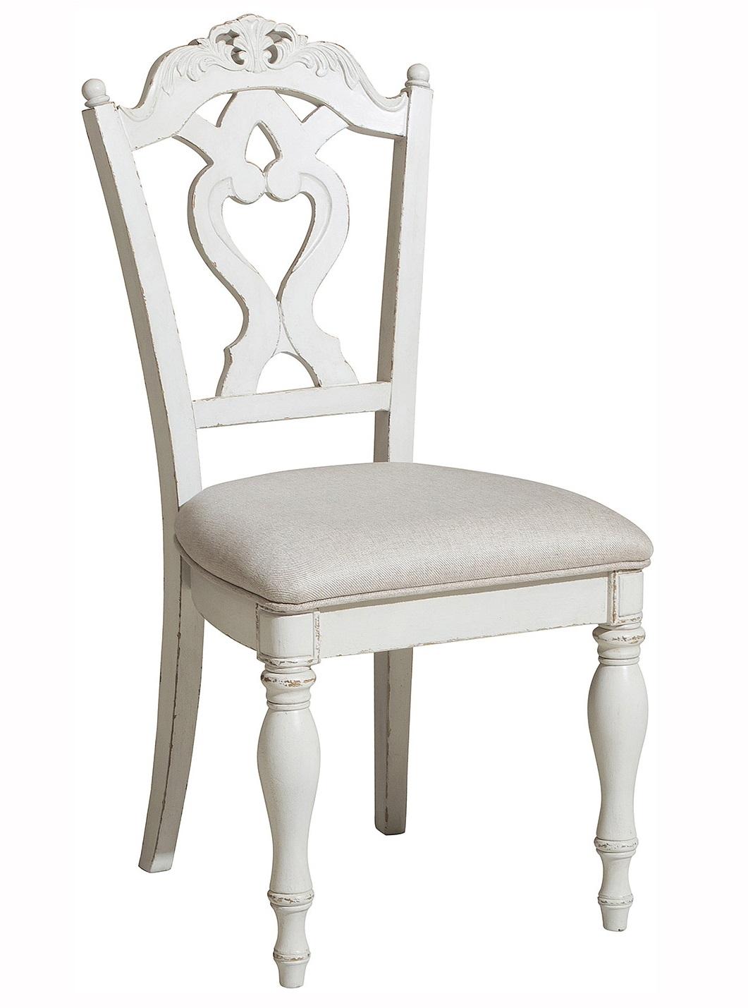 Cinderella Chair in Antique White with Grey Rub-Through 1386NW-11C - Furniture 4 Less Outlet (Salinas,CA)