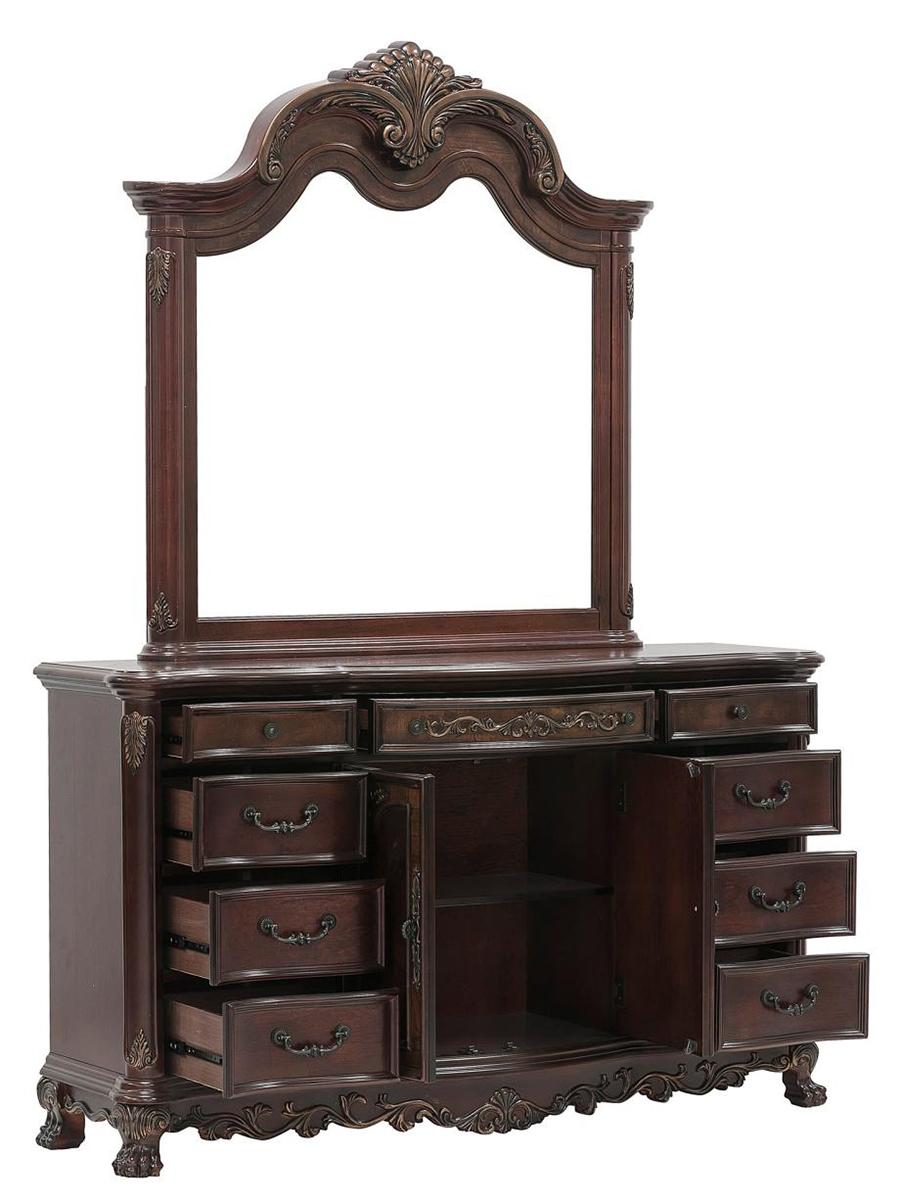 Deryn Park Mirror in Cherry 2243-6 - Furniture 4 Less Outlet (Salinas,CA)