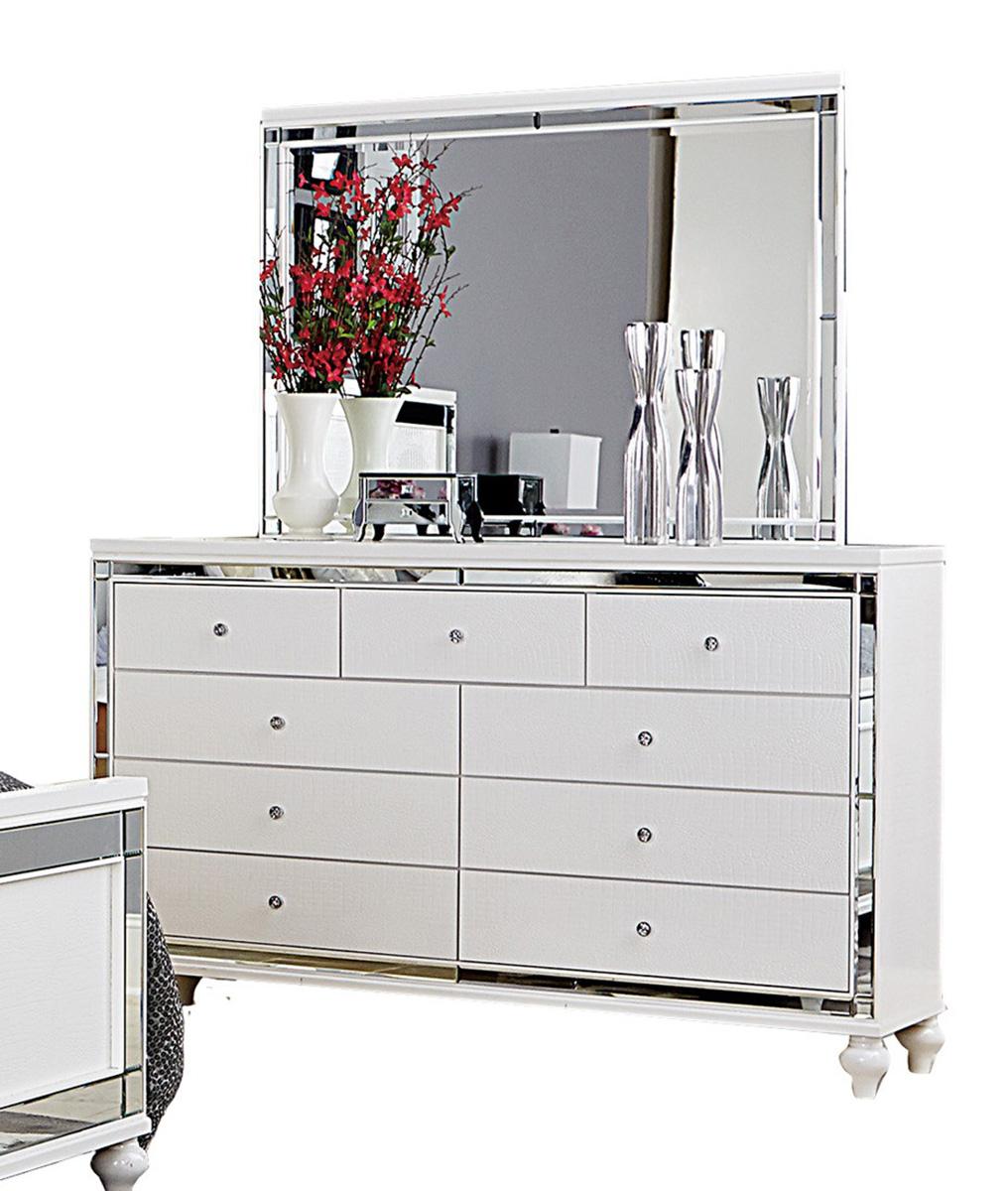 Alonza 9 Drawer Dresser in White 1845-5 - Furniture 4 Less Outlet (Salinas,CA)