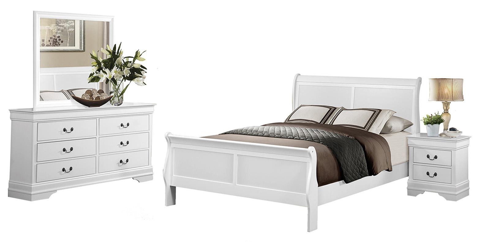 Mayville 2 Drawer Nightstand in White 2147W-4 - Furniture 4 Less Outlet (Salinas,CA)