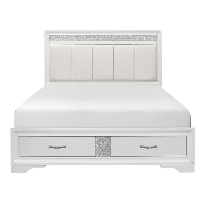 Luster (3) Queen Platform Bed with Footboard Storage - Furniture 4 Less Outlet (Salinas,CA)