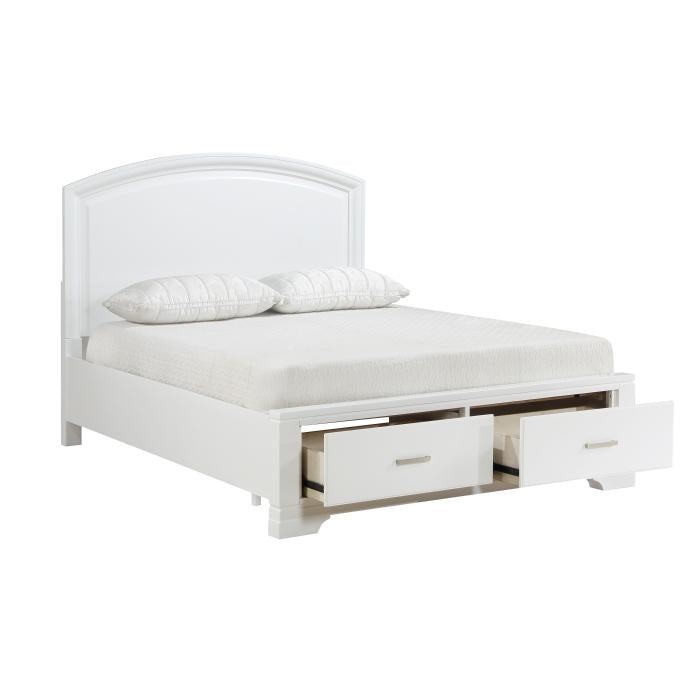 1520WHK-1CK-Bedroom (3) California King Platform Bed with Footboard Storage - Furniture 4 Less Outlet (Salinas,CA)