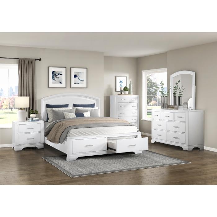 1520WHK-1CK-Bedroom (3) California King Platform Bed with Footboard Storage - Furniture 4 Less Outlet (Salinas,CA)
