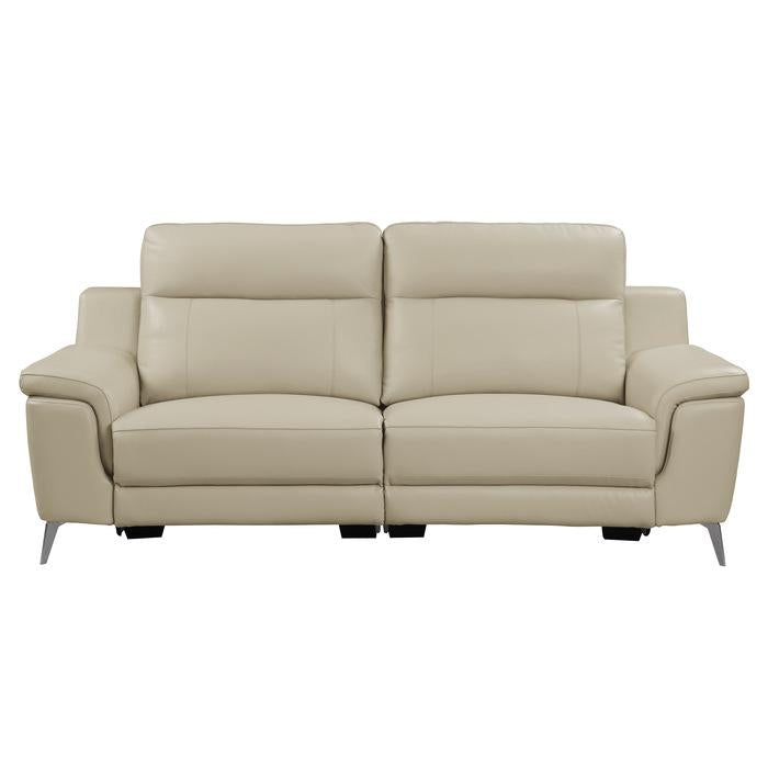 9360BEG-3PW - (2)Power Double Reclining Sofa - Furniture 4 Less Outlet (Salinas,CA)
