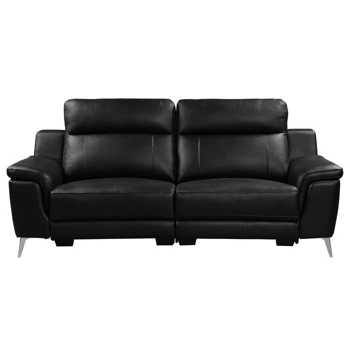 9360BLK-3PW - (2)Power Double Reclining Sofa - Furniture 4 Less Outlet (Salinas,CA)