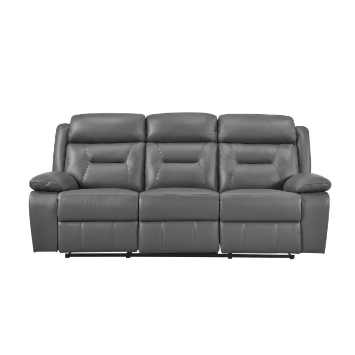 9629DGY-3 - Double Reclining Sofa - Furniture 4 Less Outlet (Salinas,CA)