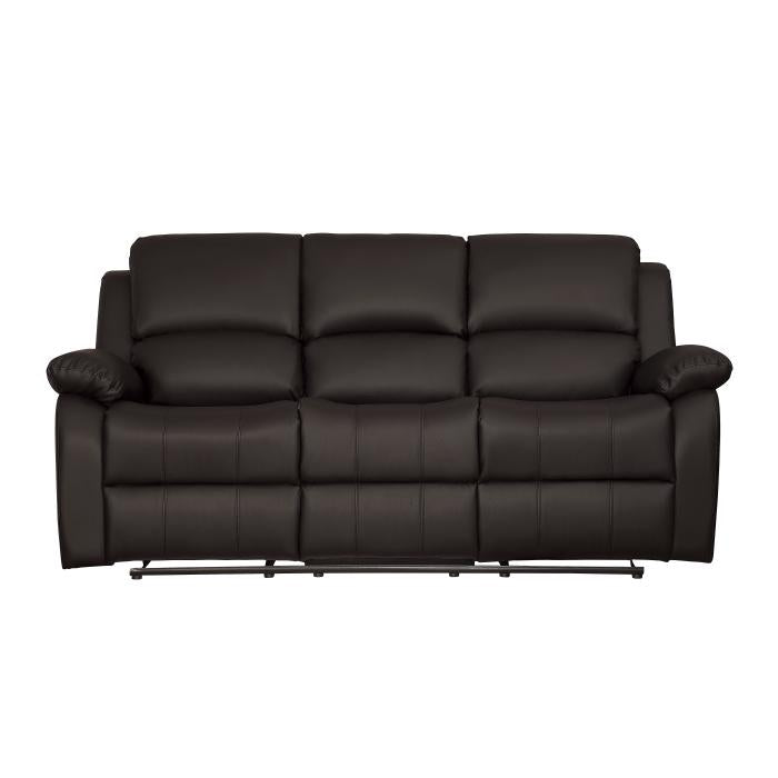 9928DBR-3 - Double Reclining Sofa with Center Drop-Down Cup Holders - Furniture 4 Less Outlet (Salinas,CA)