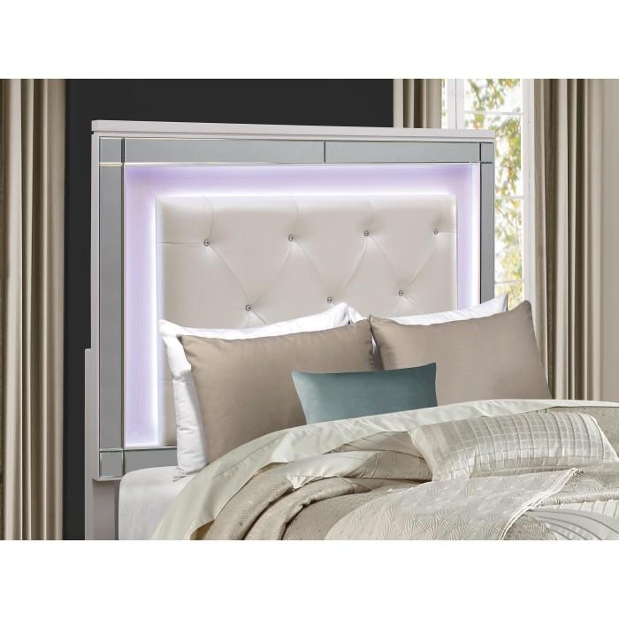 Alonza (3)California King Bed, LED Lighting - Furniture 4 Less Outlet (Salinas,CA)