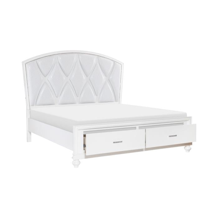 Aria (3) California King Platform Bed with Footboard Storage - Furniture 4 Less Outlet (Salinas,CA)