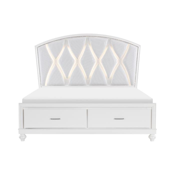Aria (3) California King Platform Bed with Footboard Storage - Furniture 4 Less Outlet (Salinas,CA)