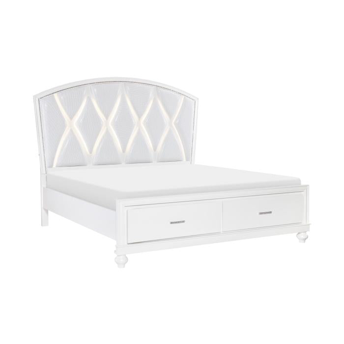 Aria (3) California King Platform Bed with Footboard Storage - Furniture 4 Less Outlet (Salinas,CA)