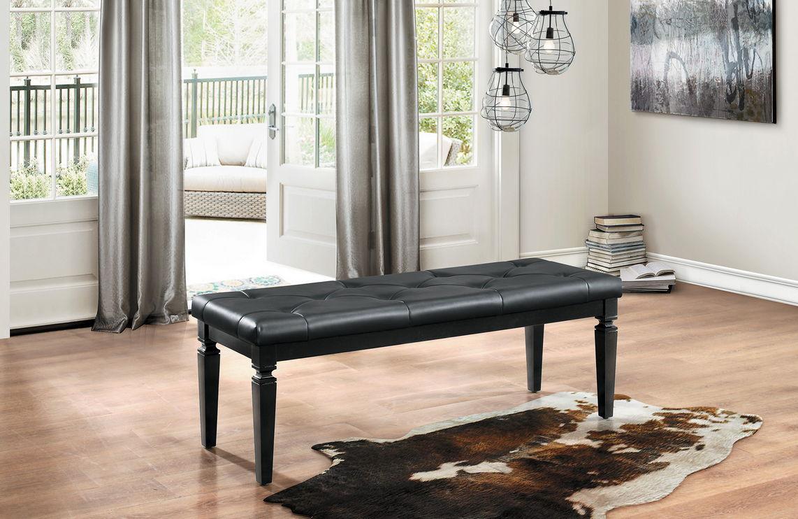 Allura Bed Bench in Black 1916BK-FBH - Furniture 4 Less Outlet (Salinas,CA)