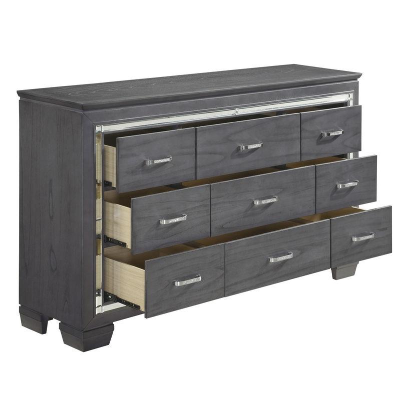 Allura Dresser in Gray 1916GY-5 - Furniture 4 Less Outlet (Salinas,CA)