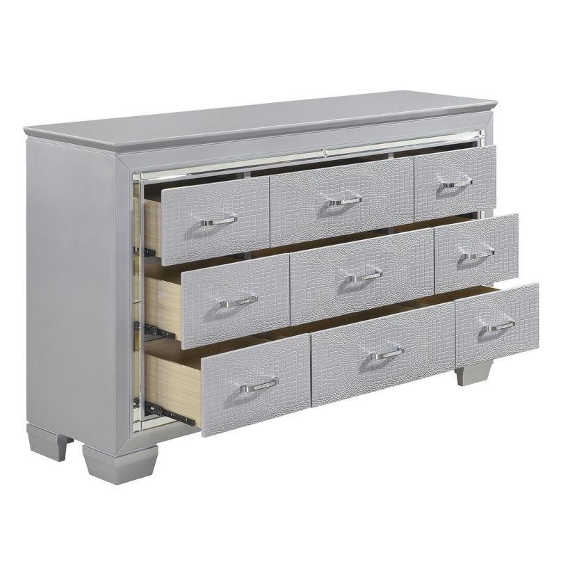 Allura Dresser in Silver 1916-5 - Furniture 4 Less Outlet (Salinas,CA)