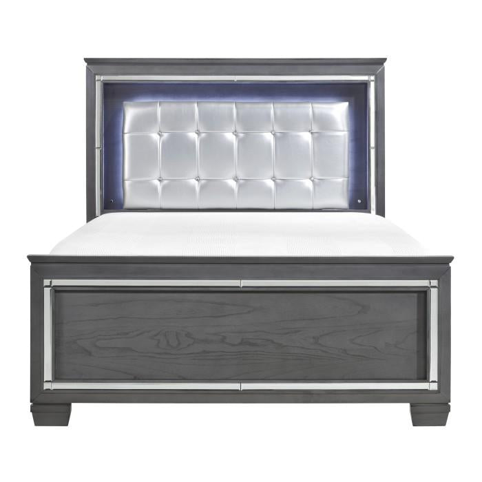Allura Full Panel Bed in Gray 1916FGY-1 - Furniture 4 Less Outlet (Salinas,CA)