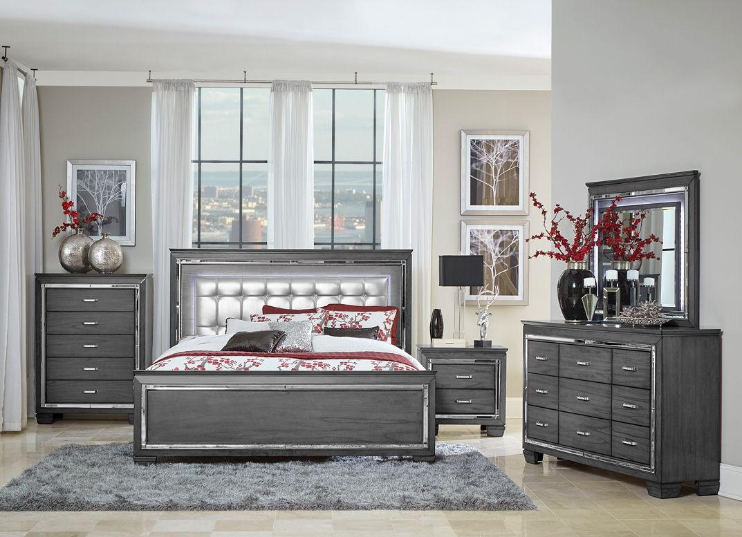 Allura Mirror in Gray 1916GY-6 - Furniture 4 Less Outlet (Salinas,CA)