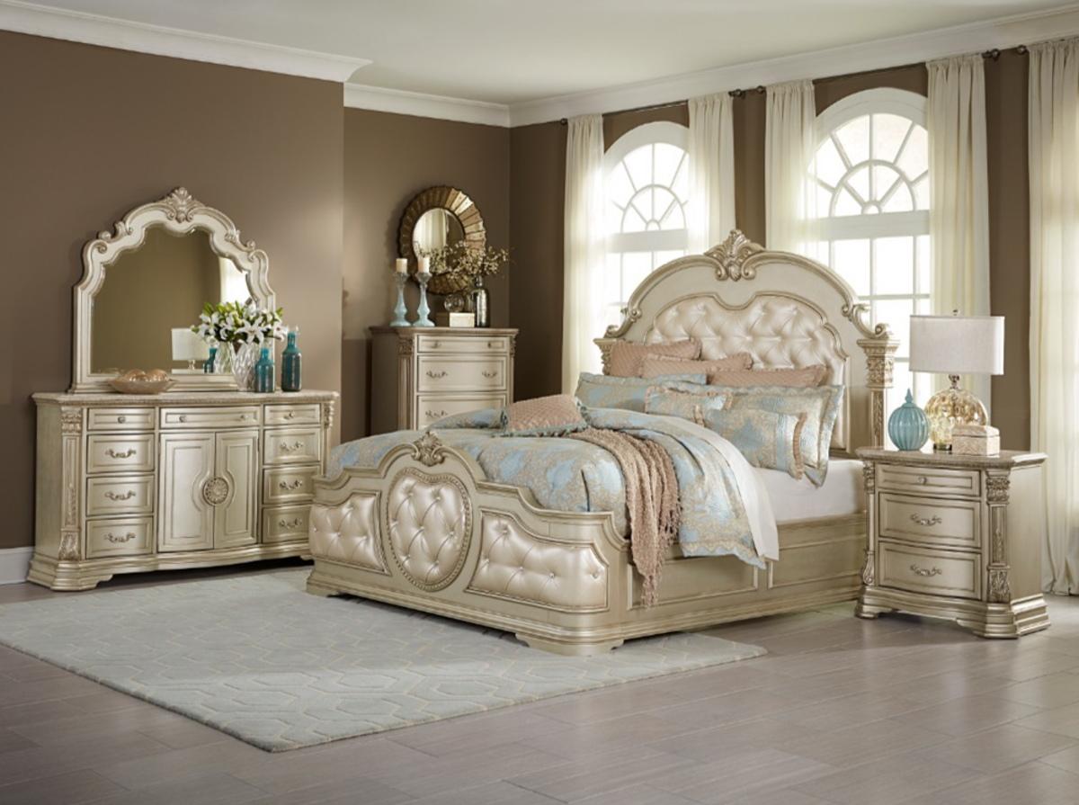 Antoinetta Nightstand in Champagne Wood 1919NC-4 - Furniture 4 Less Outlet (Salinas,CA)