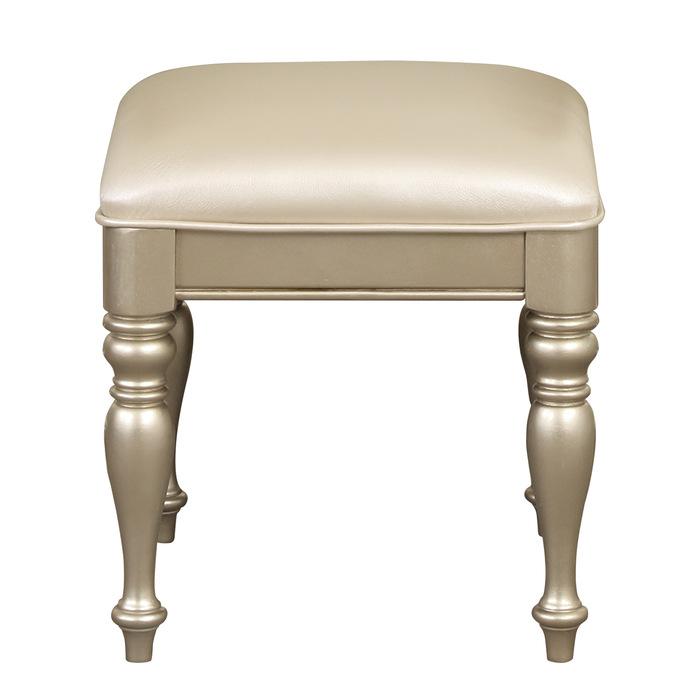 Antoinetta Vanity Stool in Champagne Wood 1919NC-14 - Furniture 4 Less Outlet (Salinas,CA)