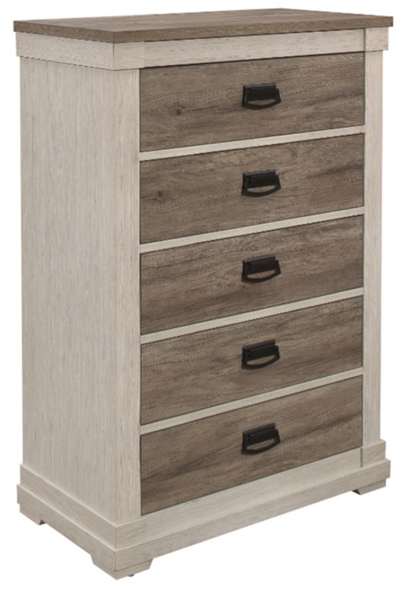 Arcadia Chest in White & Weathered Gray 1677-9 - Furniture 4 Less Outlet (Salinas,CA)