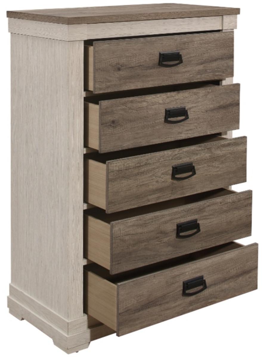 Arcadia Chest in White & Weathered Gray 1677-9 - Furniture 4 Less Outlet (Salinas,CA)