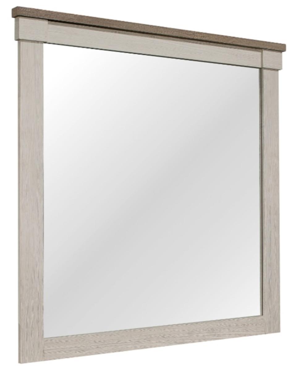 Arcadia Mirror in White & Weathered Gray 1677-6 - Furniture 4 Less Outlet (Salinas,CA)