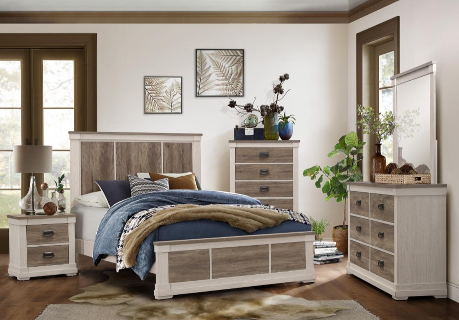 Arcadia Dresser in White & Weathered Gray 1677-5 - Furniture 4 Less Outlet (Salinas,CA)