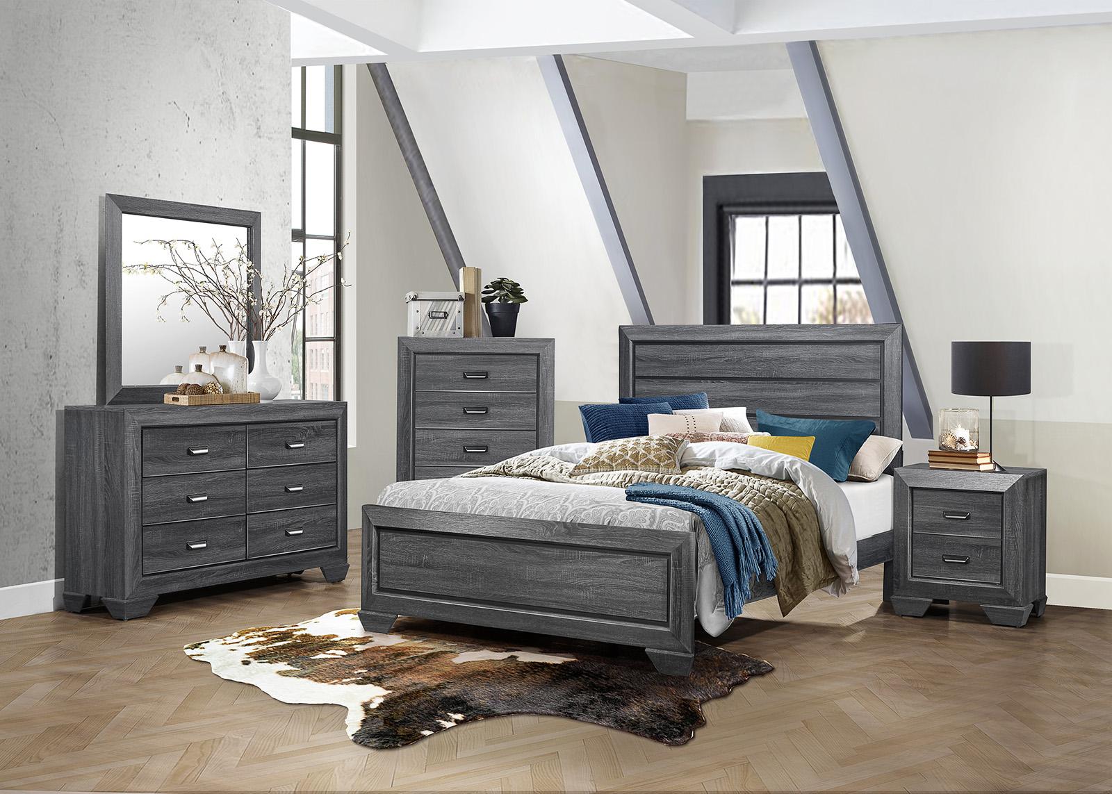 Beechnut 2 Drawer Nightstand in Gray 1904GY-4 - Furniture 4 Less Outlet (Salinas,CA)