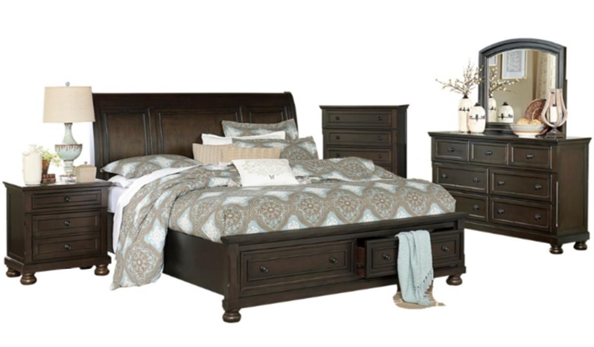 Begonia King Platform Bed in Gray 1718KGY-1EK - Furniture 4 Less Outlet (Salinas,CA)