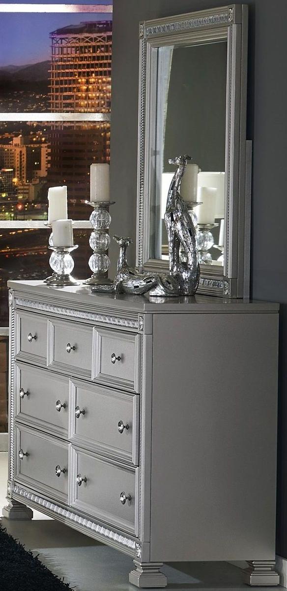 Bevelle Mirror in Silver 1958-6 - Furniture 4 Less Outlet (Salinas,CA)