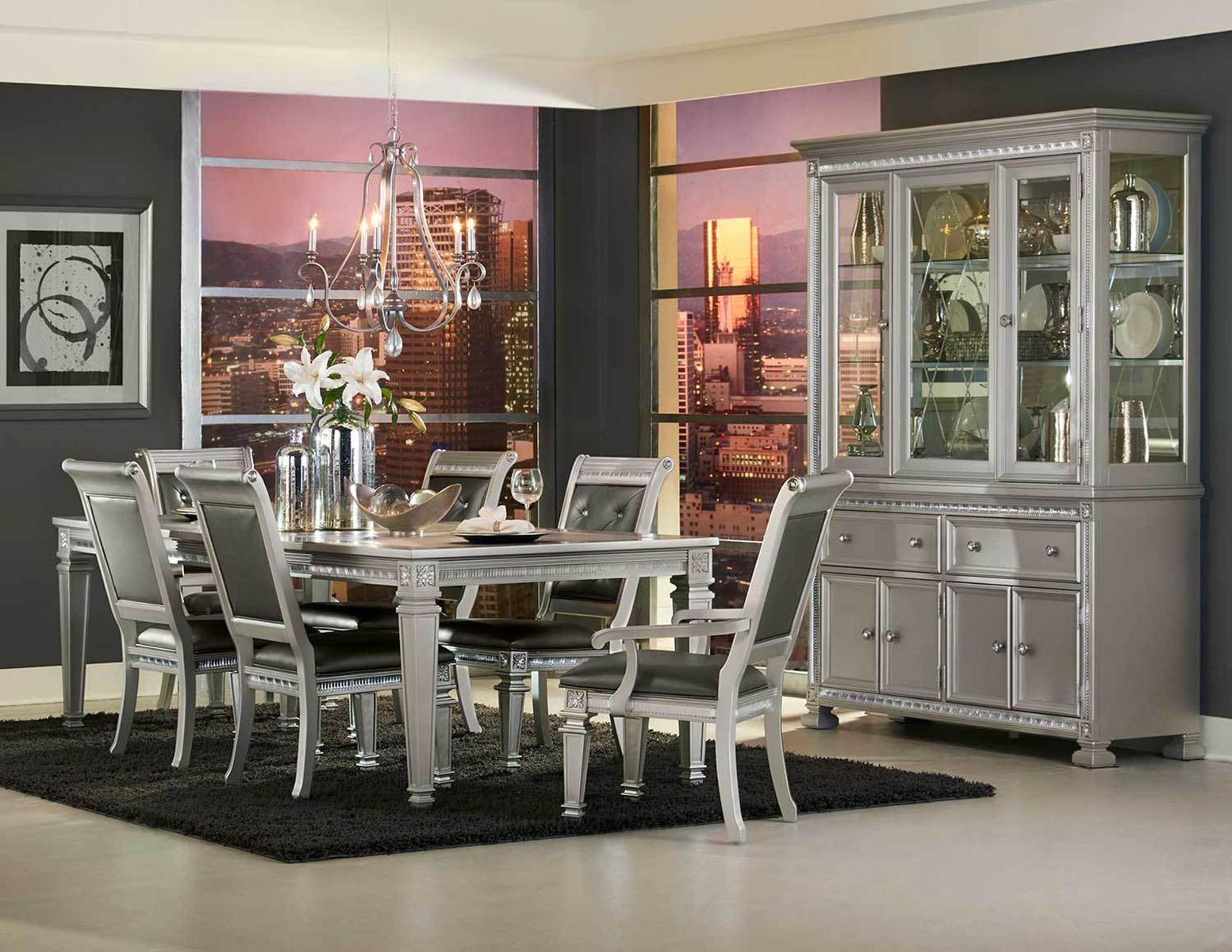 Bevelle Arm Chair in Silver (Set of 2) 1958A - Furniture 4 Less Outlet (Salinas,CA)