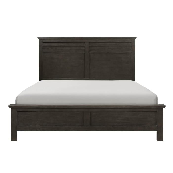 Blaire Farm Queen Panel Bed in Saddle Brown Wood 1675-1 - Furniture 4 Less Outlet (Salinas,CA)