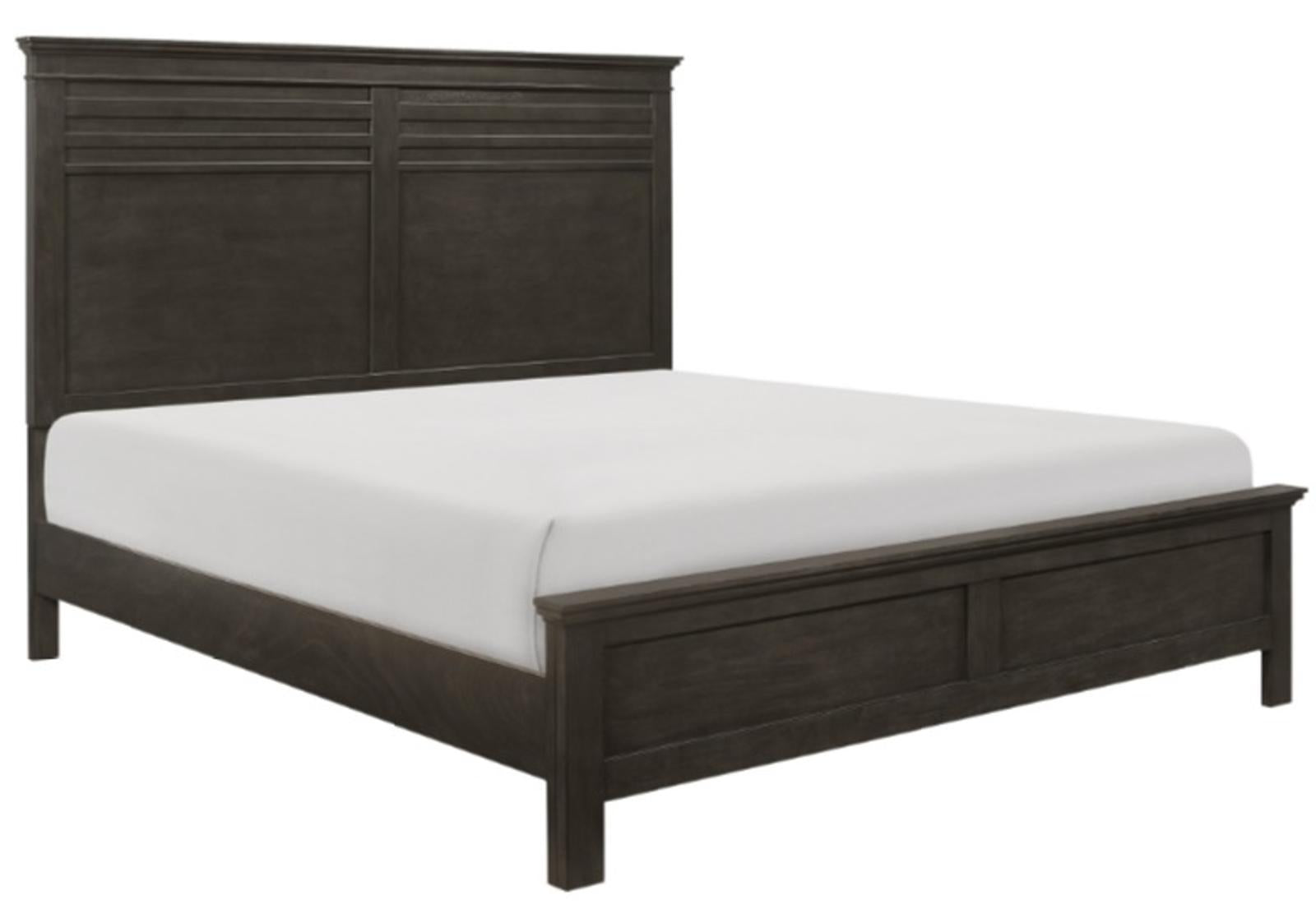 Blaire Farm King Panel Bed in Saddle Brown Wood 1675K-1EK - Furniture 4 Less Outlet (Salinas,CA)