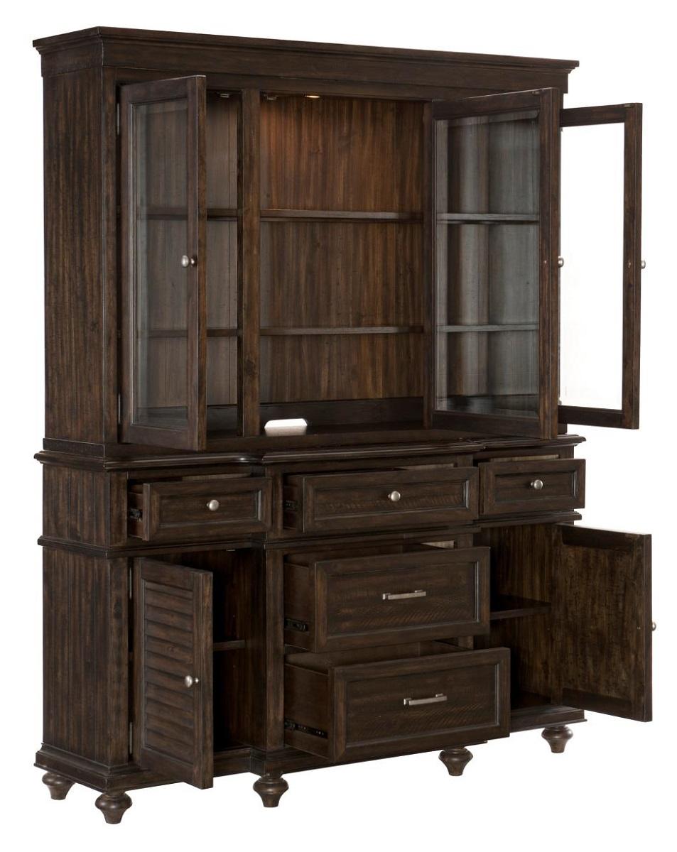 Cardano Buffet & Hutch in Charcoal 1689-50 - Furniture 4 Less Outlet (Salinas,CA)