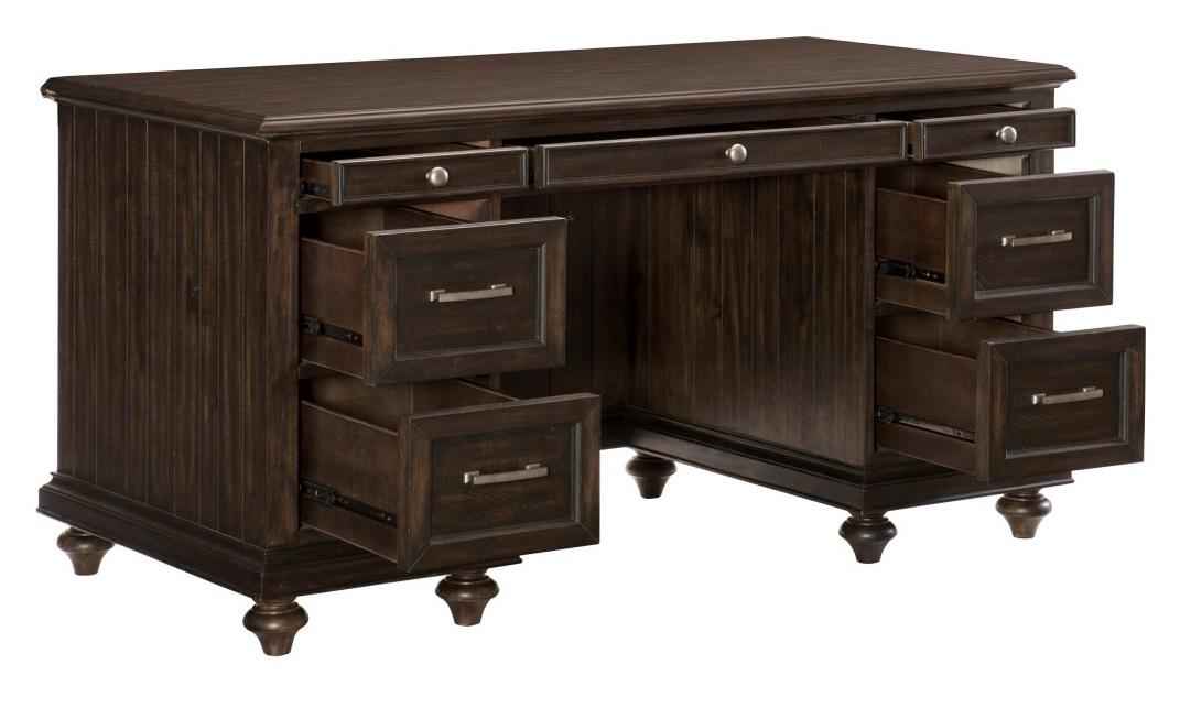 Cardano Executive Desk in Charcoal 1689-17 - Furniture 4 Less Outlet (Salinas,CA)