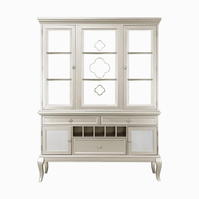Crawford Buffet and Hutch in Silver 5546-50 - Furniture 4 Less Outlet (Salinas,CA)
