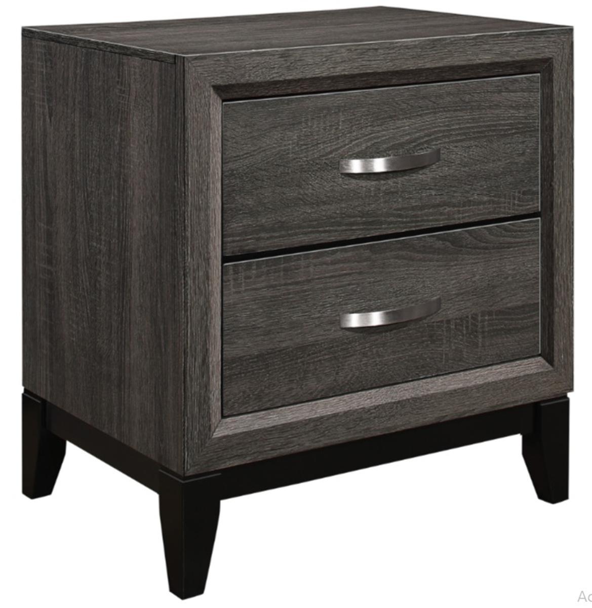 Davi Nightstand in Gray 1645-4 - Furniture 4 Less Outlet (Salinas,CA)