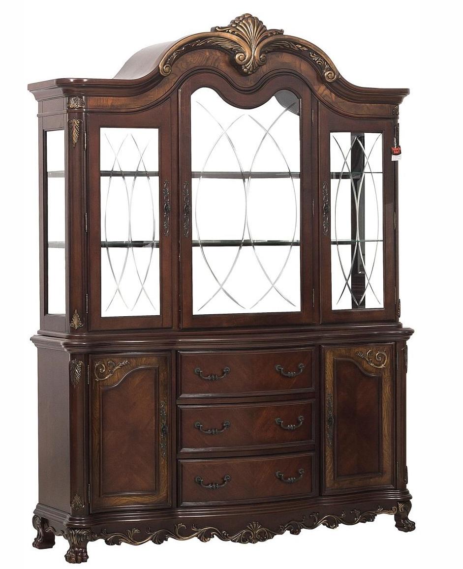 Deryn Park Buffet and Hutch in Dark Cherry 2243-50 - Furniture 4 Less Outlet (Salinas,CA)