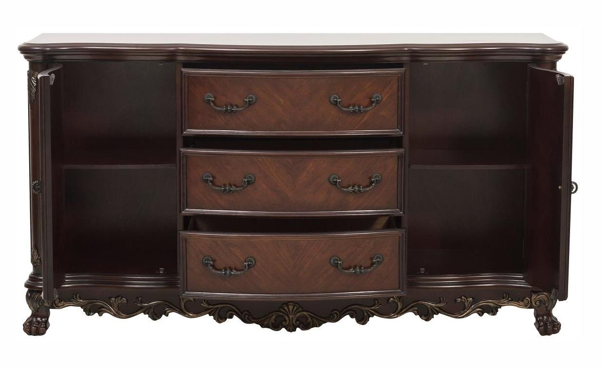 Deryn Park Buffet/Server in Dark Cherry 2243-55 - Furniture 4 Less Outlet (Salinas,CA)