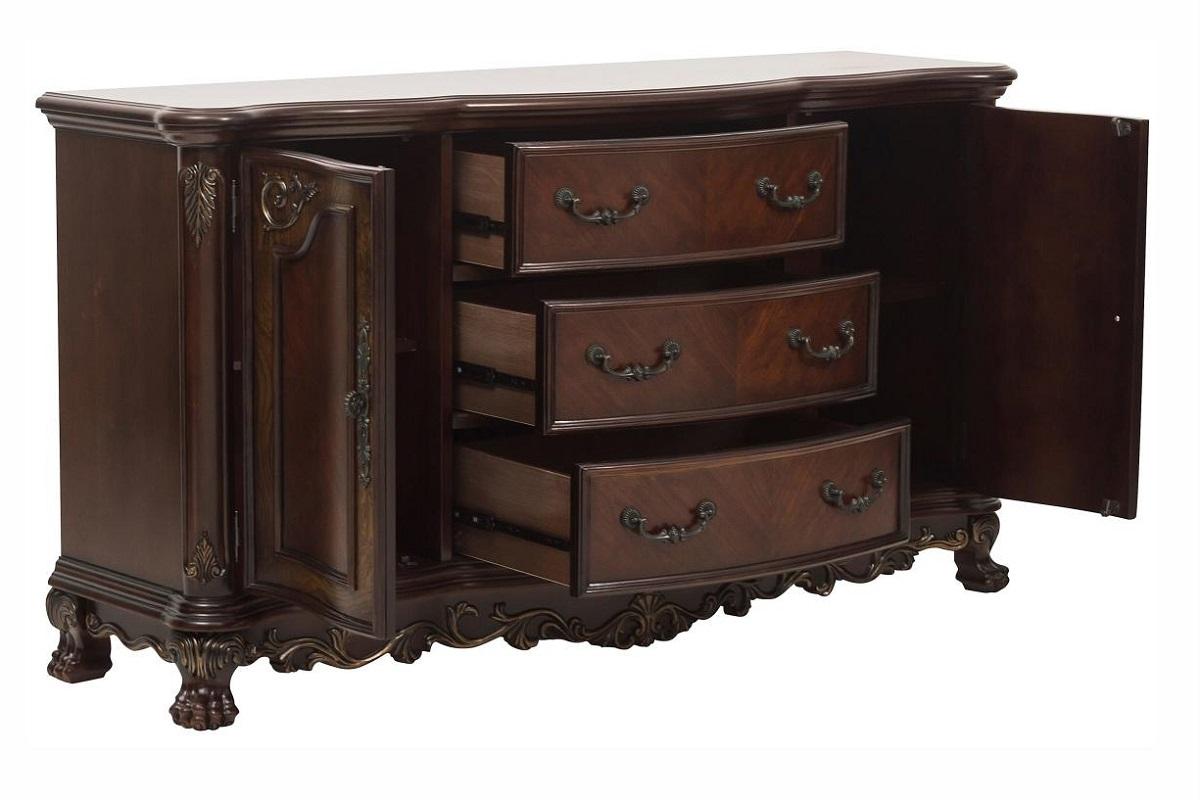 Deryn Park Buffet/Server in Dark Cherry 2243-55 - Furniture 4 Less Outlet (Salinas,CA)