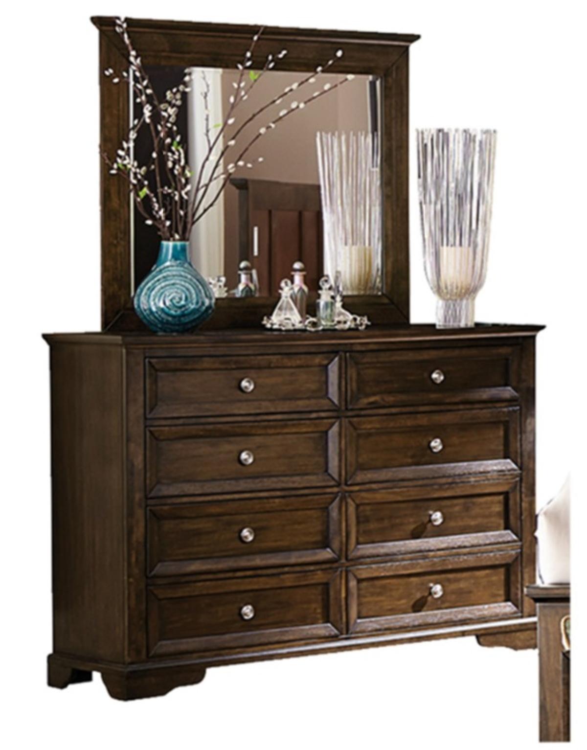Eunice Mirror in Espresso 1844DC-6 - Furniture 4 Less Outlet (Salinas,CA)