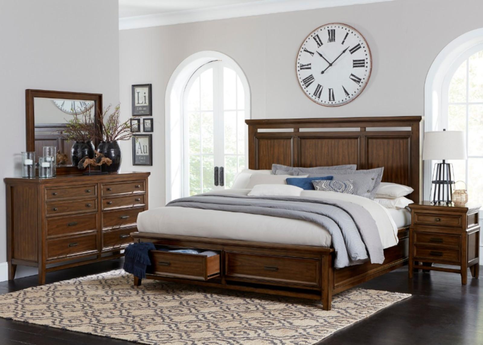 Frazier Nightstand in Dark Cherry 1649-4 - Furniture 4 Less Outlet (Salinas,CA)