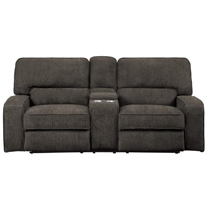 Borneo Power Double Reclining Loveseat in Chocolate - Furniture 4 Less Outlet (Salinas,CA)