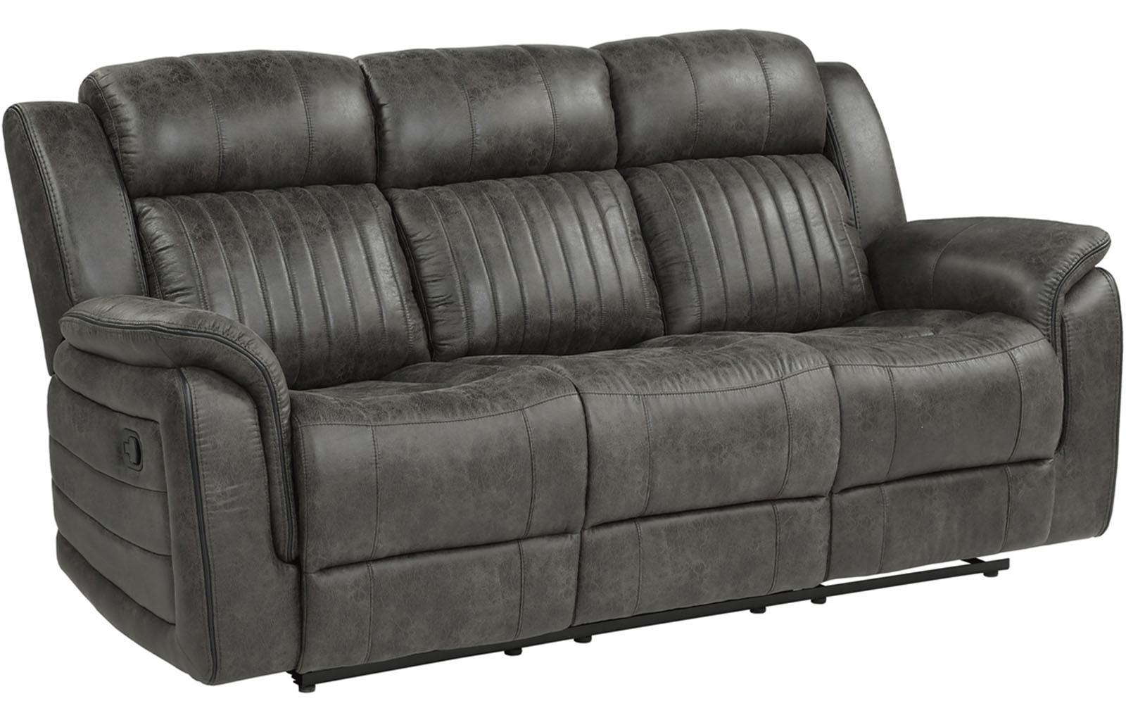 Centeroak Double Reclining Sofa in Gray 9479BRG-3 - Furniture 4 Less Outlet (Salinas,CA)